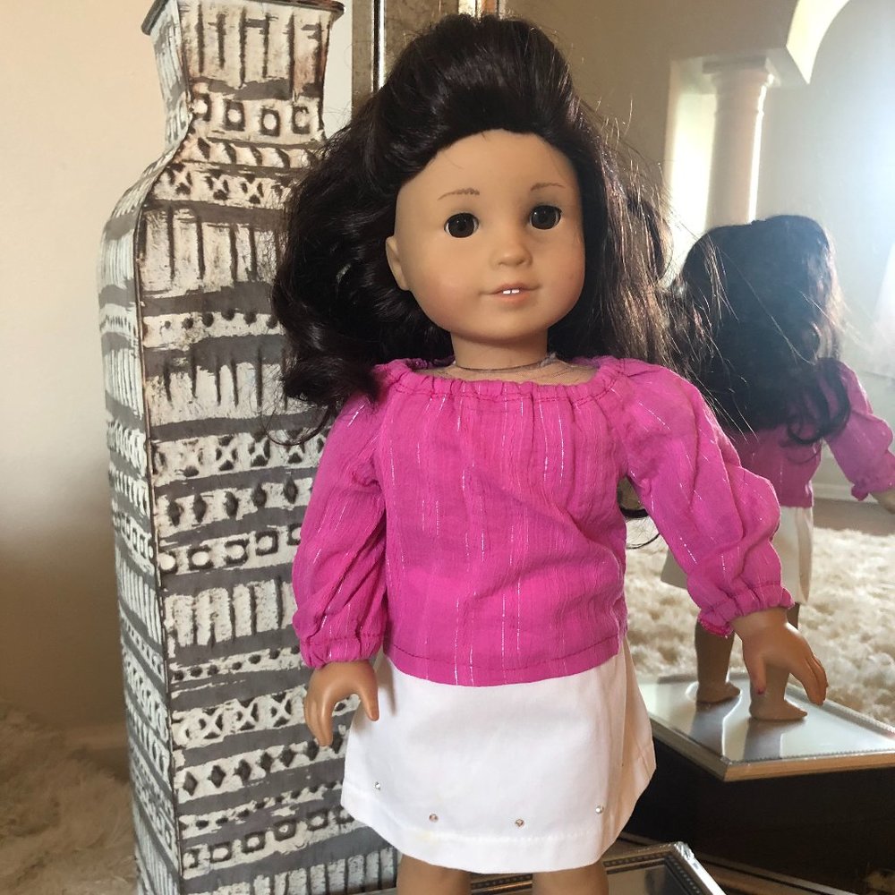 American Girl Doll Pink Pheasant Blouse & Skirt